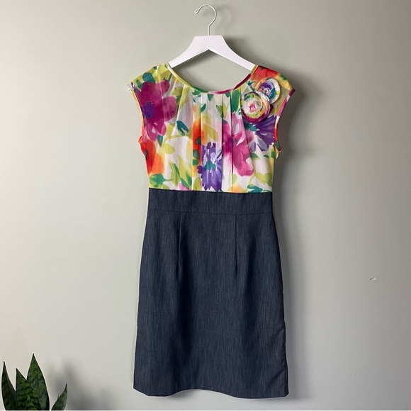 Alyx Dresses & Skirts - Alyx Dress w Floral Top and Denim Skirt Bottom / Size 4